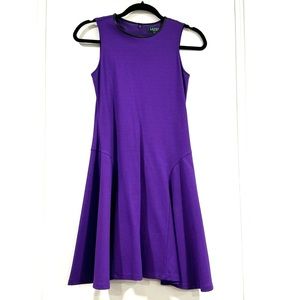 LAUREN Ralph Lauren Purple Fit & Flare Dress PXS